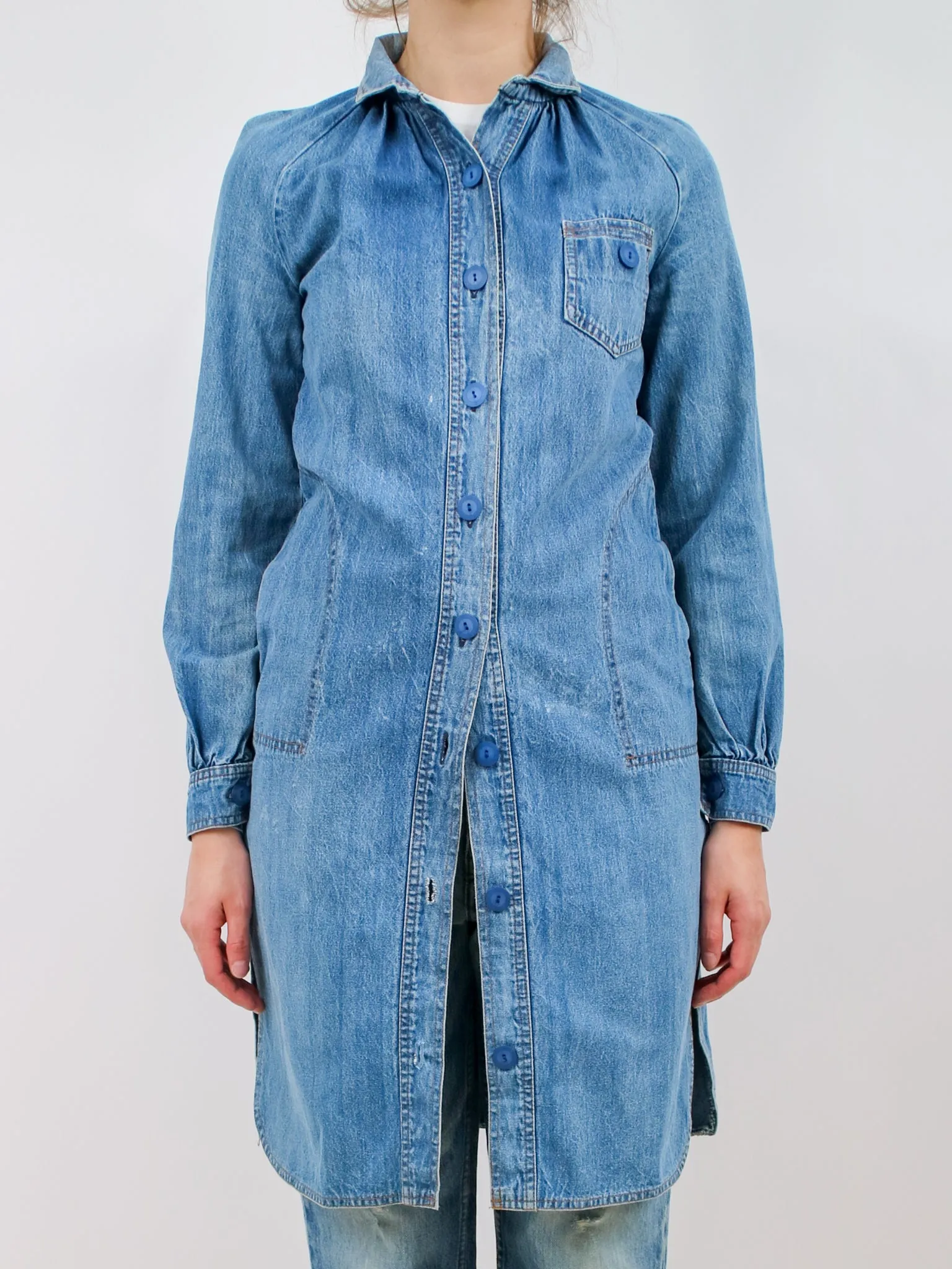 1970s Denim Oversized Duster Coat by Pulse