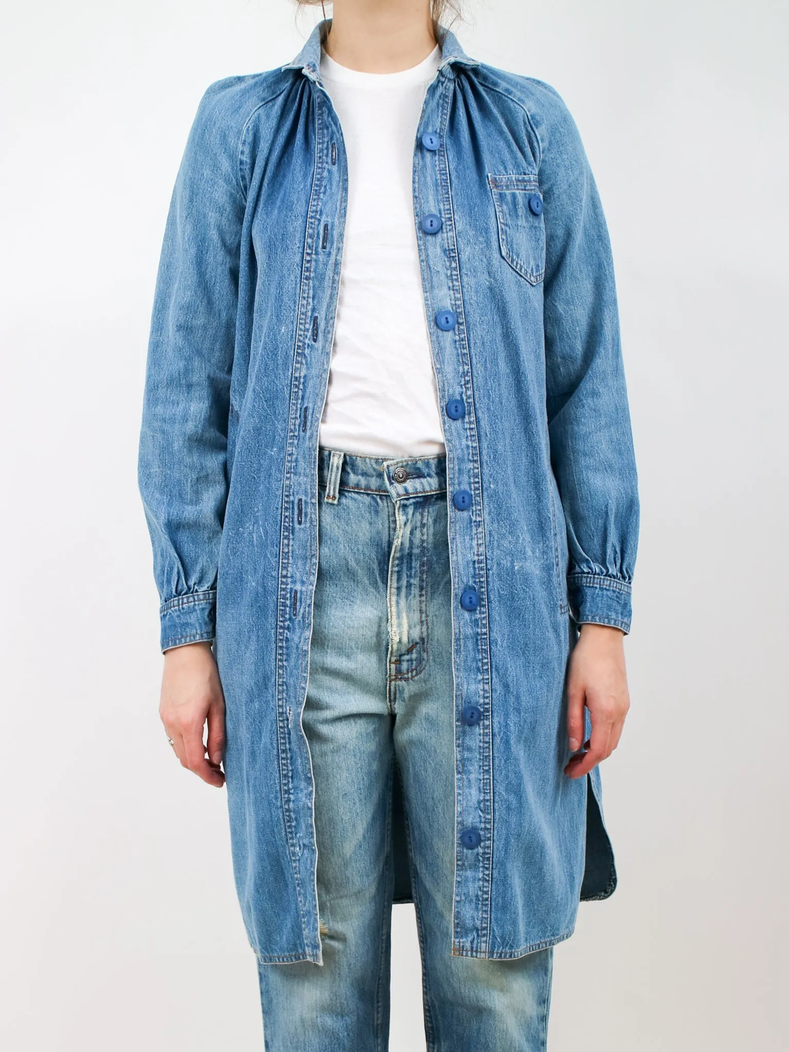 1970s Denim Oversized Duster Coat by Pulse