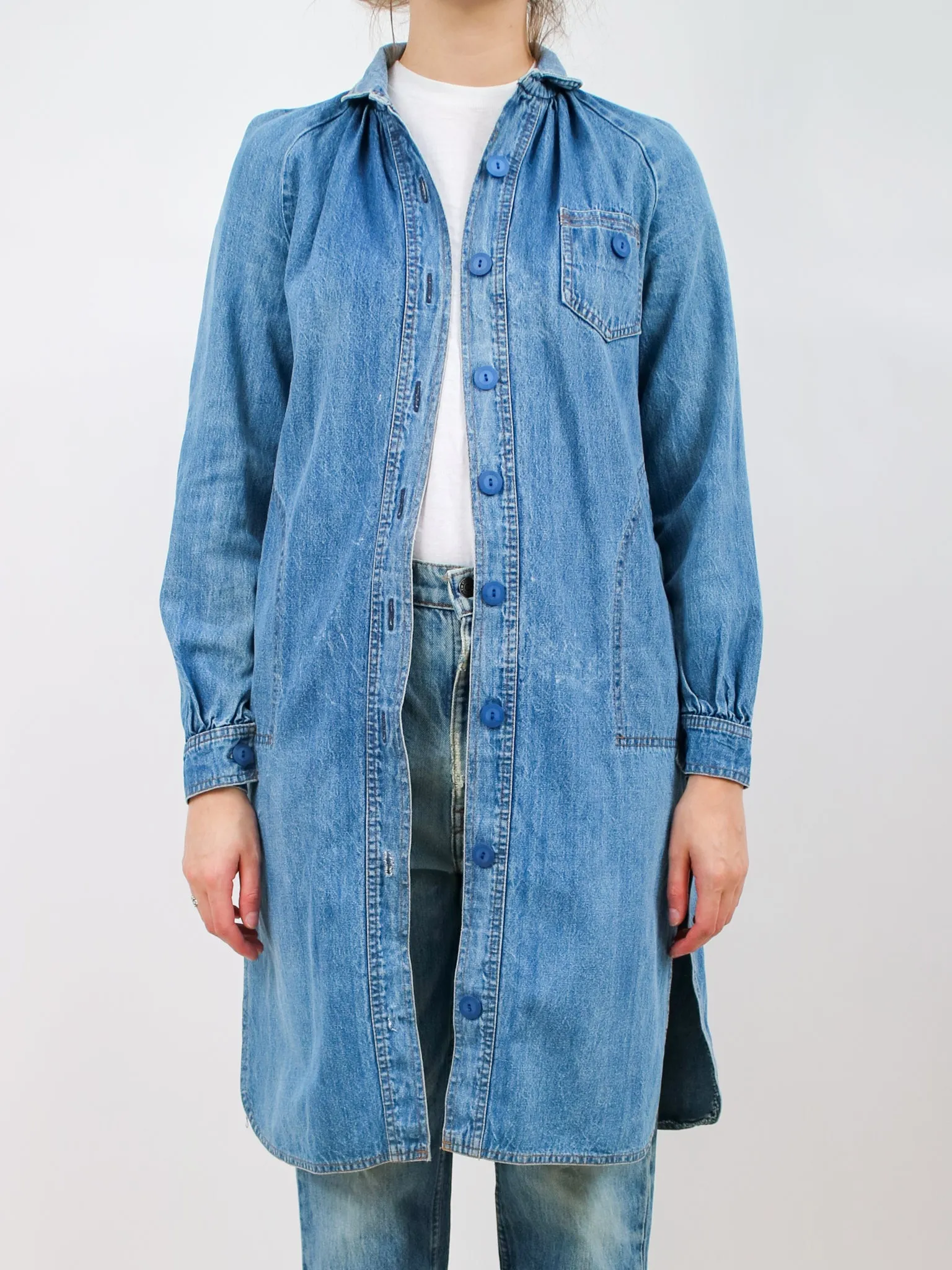 1970s Denim Oversized Duster Coat by Pulse