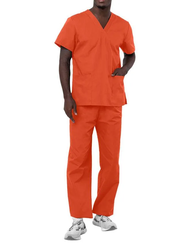 Adar Unisex V-neck Basic Scrub Set