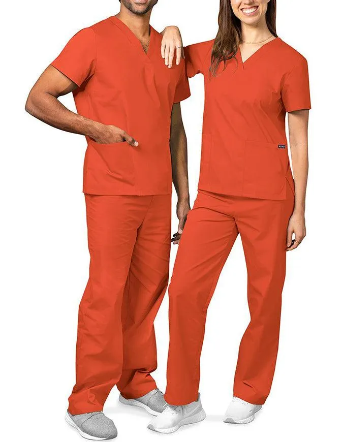 Adar Unisex V-neck Basic Scrub Set