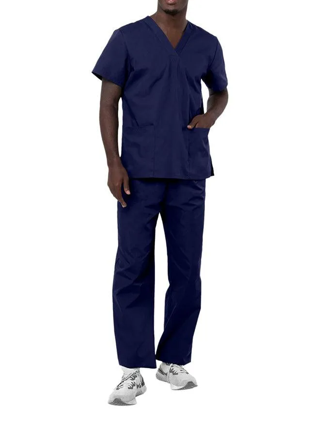 Adar Unisex V-neck Basic Scrub Set