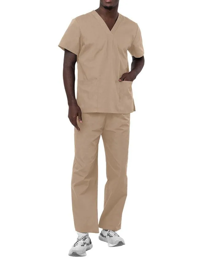 Adar Unisex V-neck Basic Scrub Set