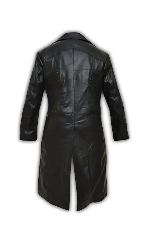 Al Pacino Carlito’s Way Brigante Black Real Leather Trench Coat Jacket