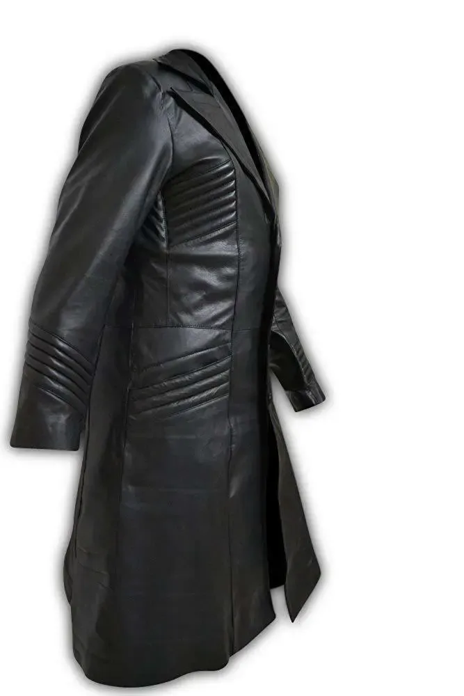 Al Pacino Carlito’s Way Brigante Black Real Leather Trench Coat Jacket