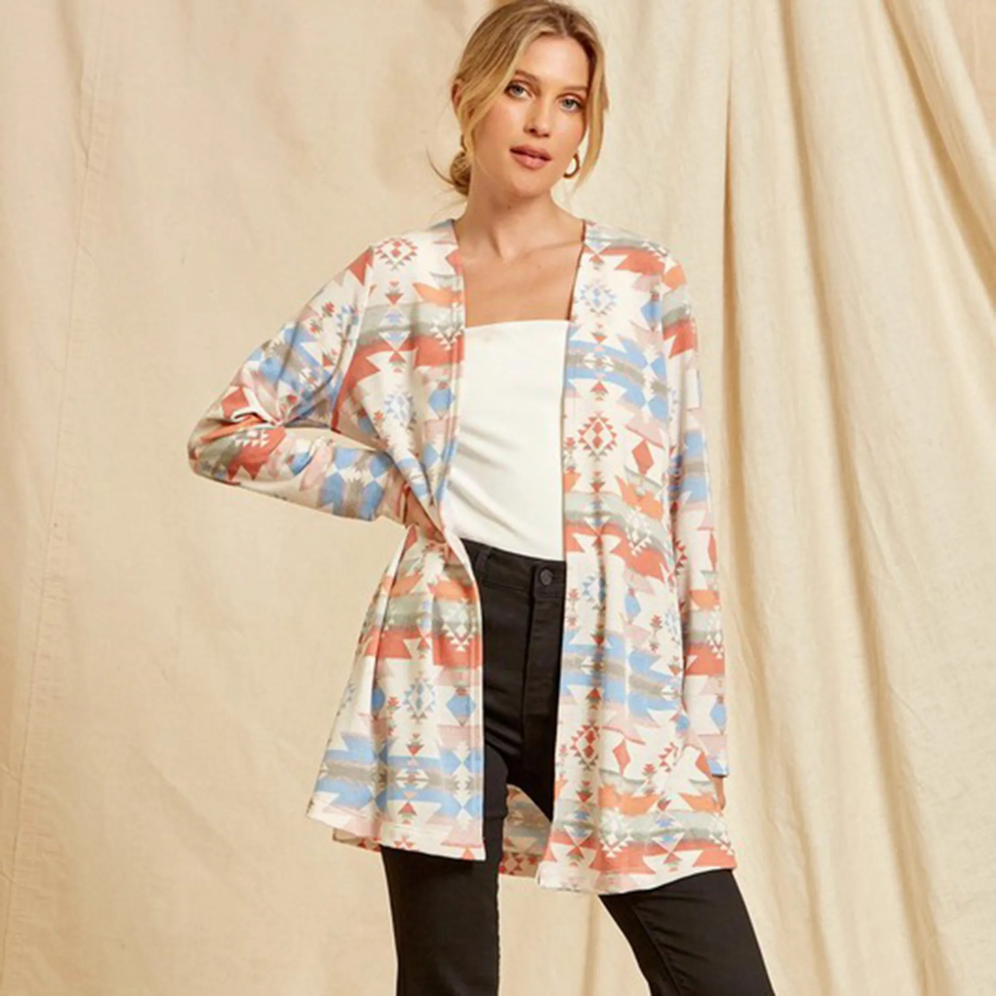 Andree Women's Multi Aztec Cardigan