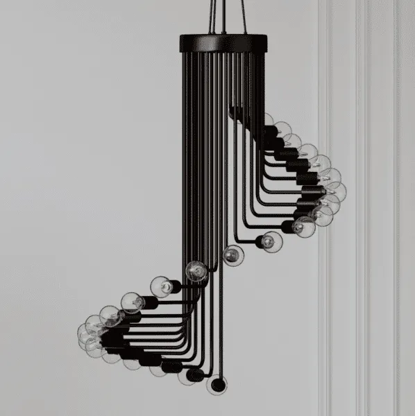 Ava-Modern Nordic Spiral Chandelier