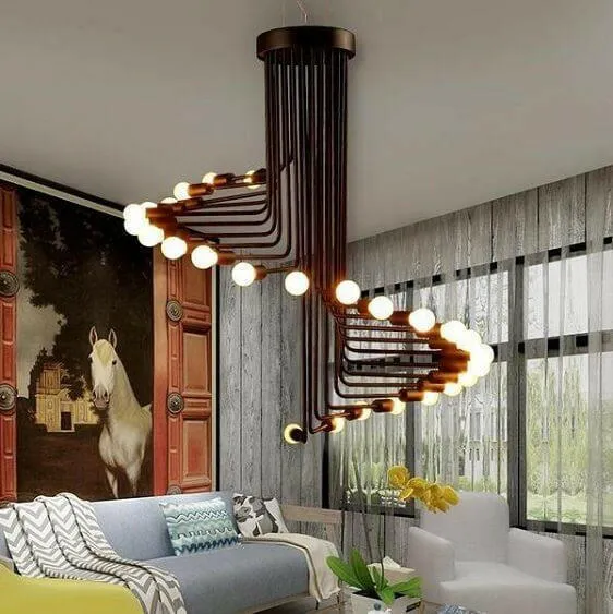 Ava-Modern Nordic Spiral Chandelier