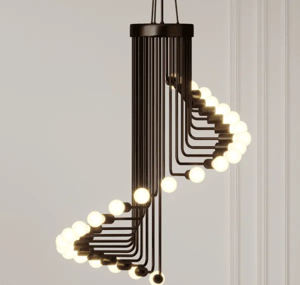 Ava-Modern Nordic Spiral Chandelier