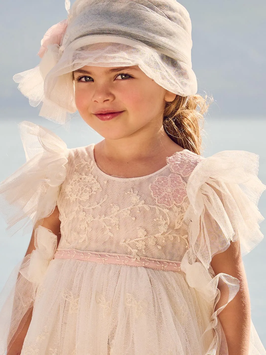 Baptism dress with lace - SWEET SPRING