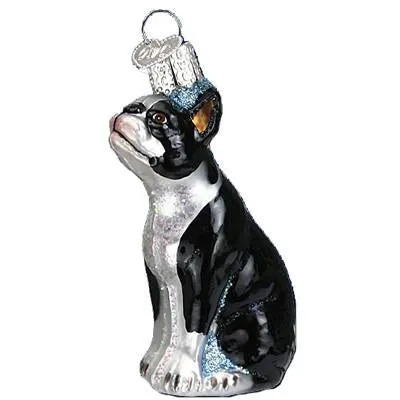 Boston Terrier Dog 12290 Old World Christmas Ornament