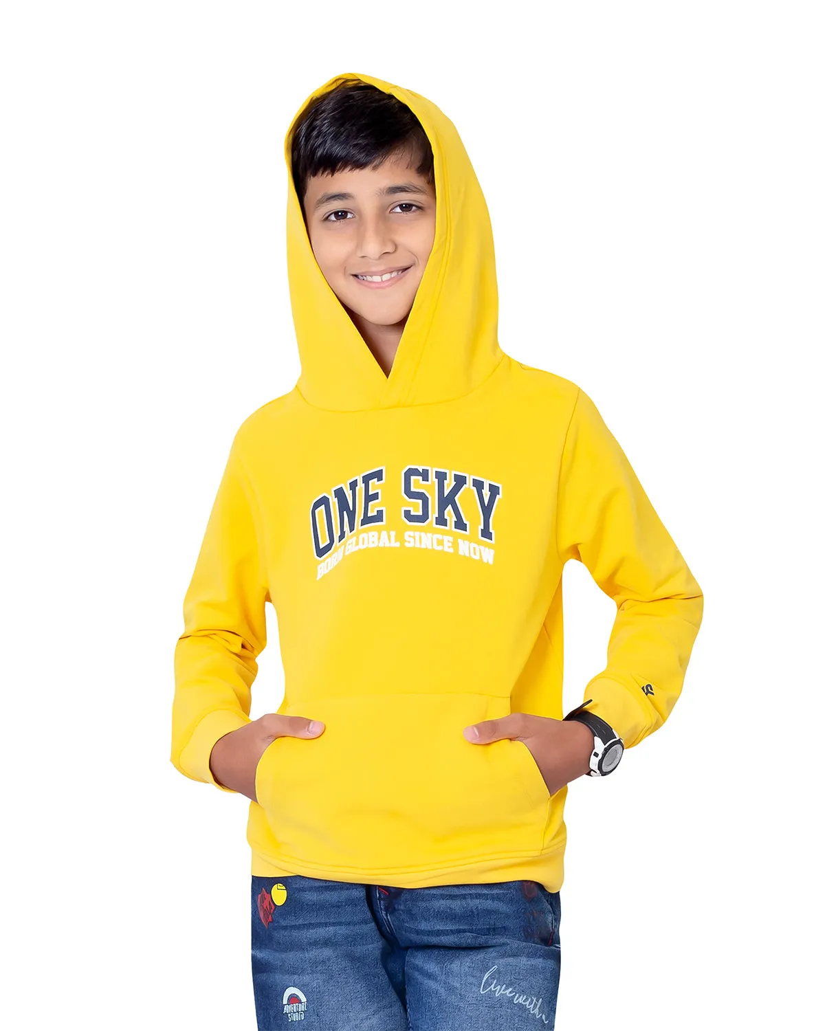 Boy Gold Pure Cotton Hoodie