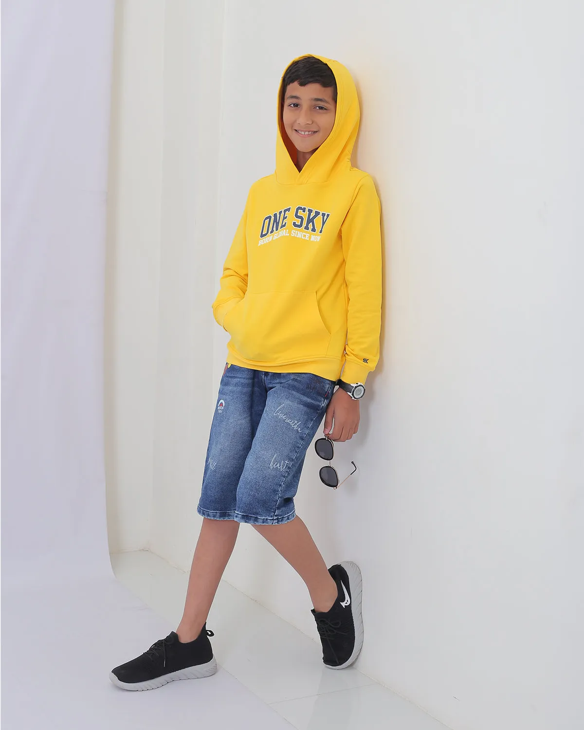 Boy Gold Pure Cotton Hoodie