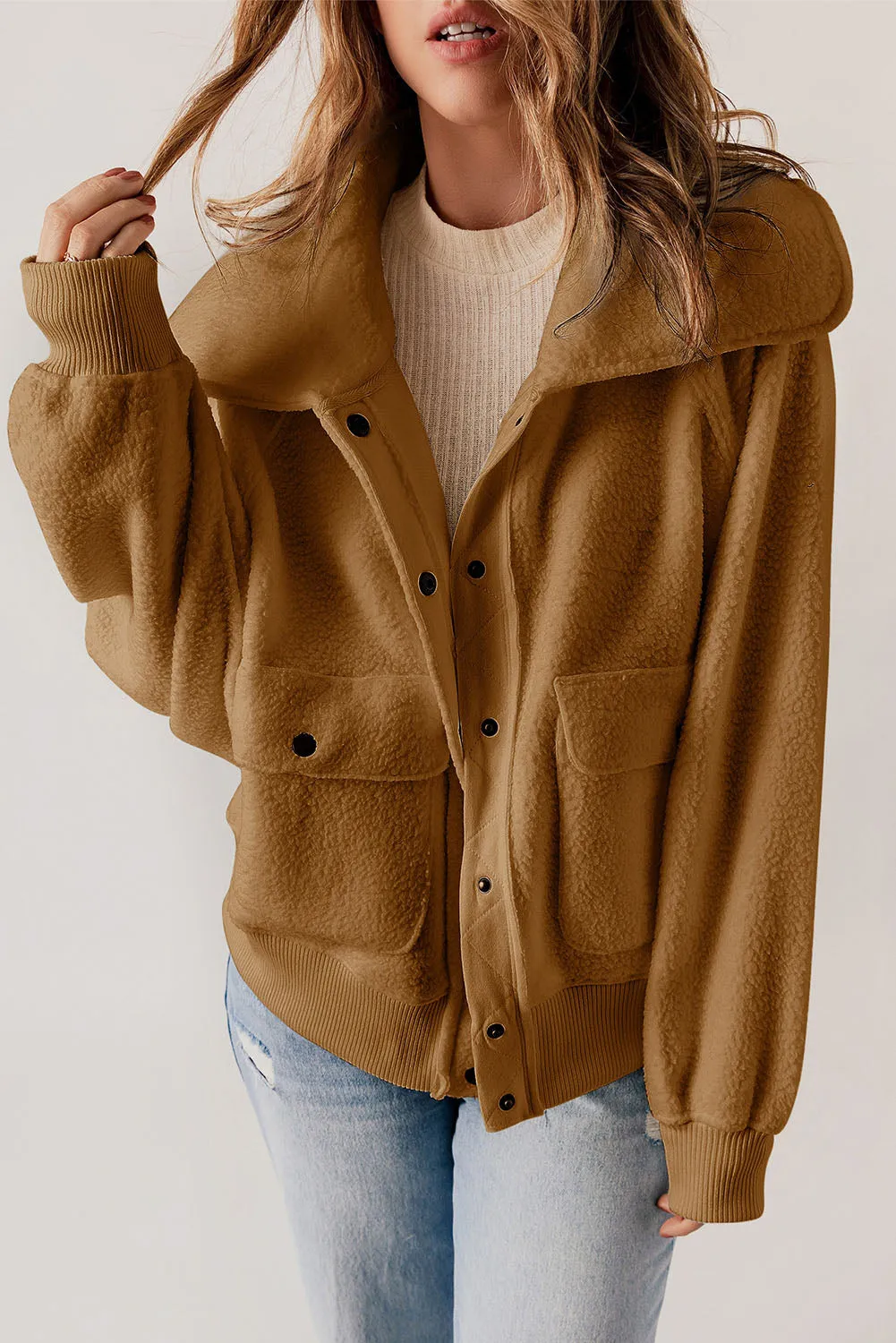 Brown Button-Up Jacket