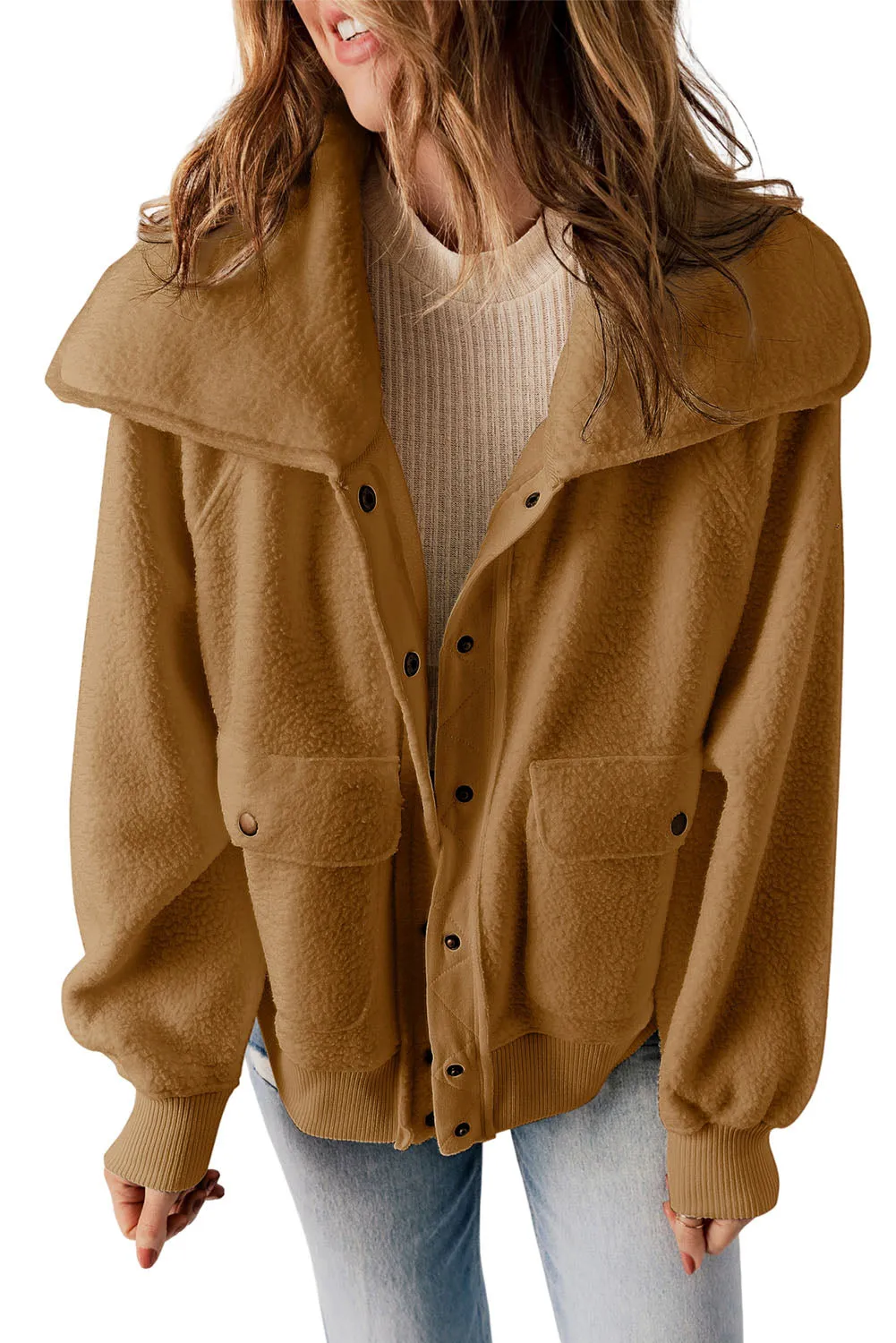 Brown Button-Up Jacket