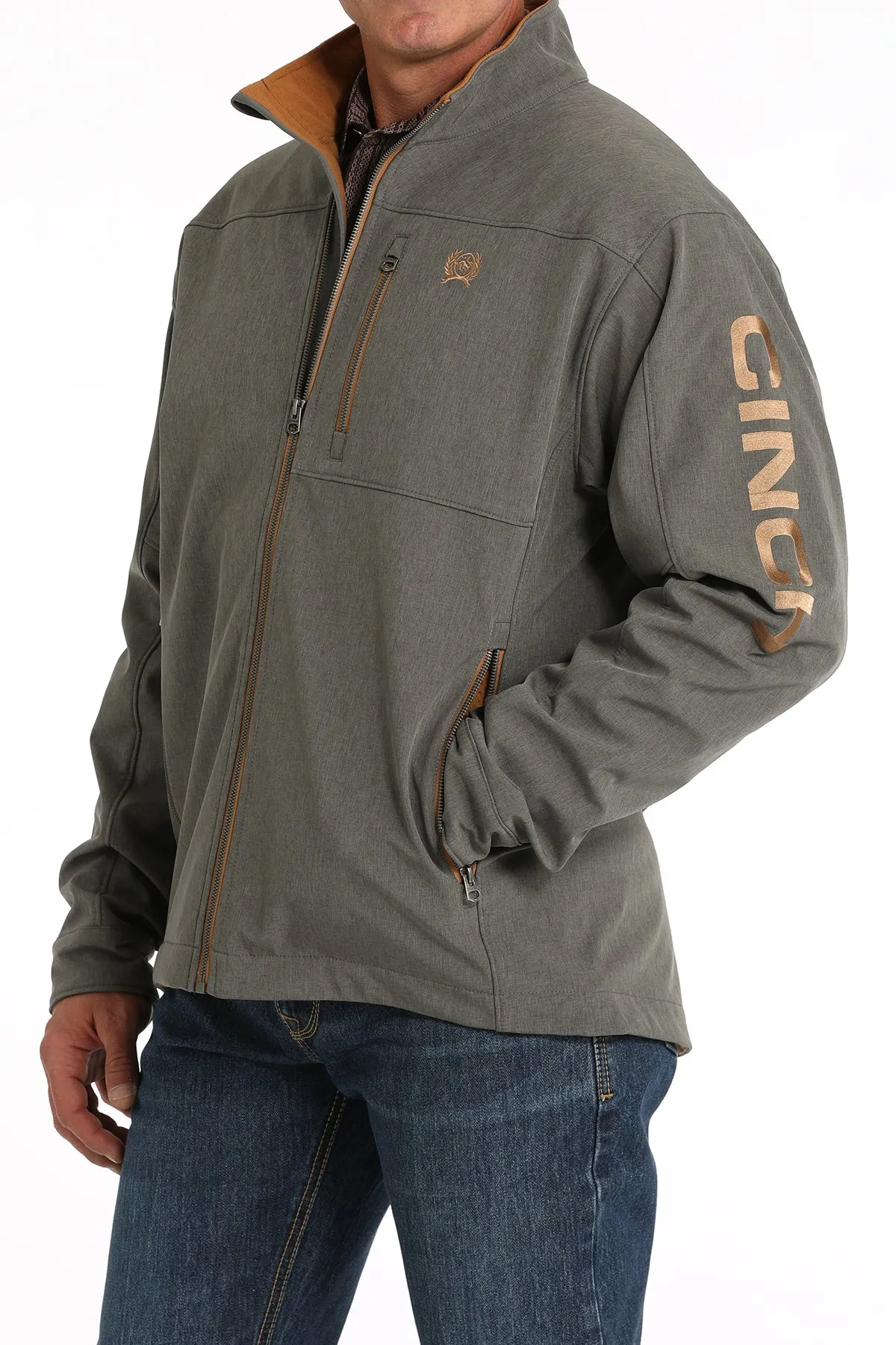 Cinch Men's Charcoal and Copper Bonded Jacket