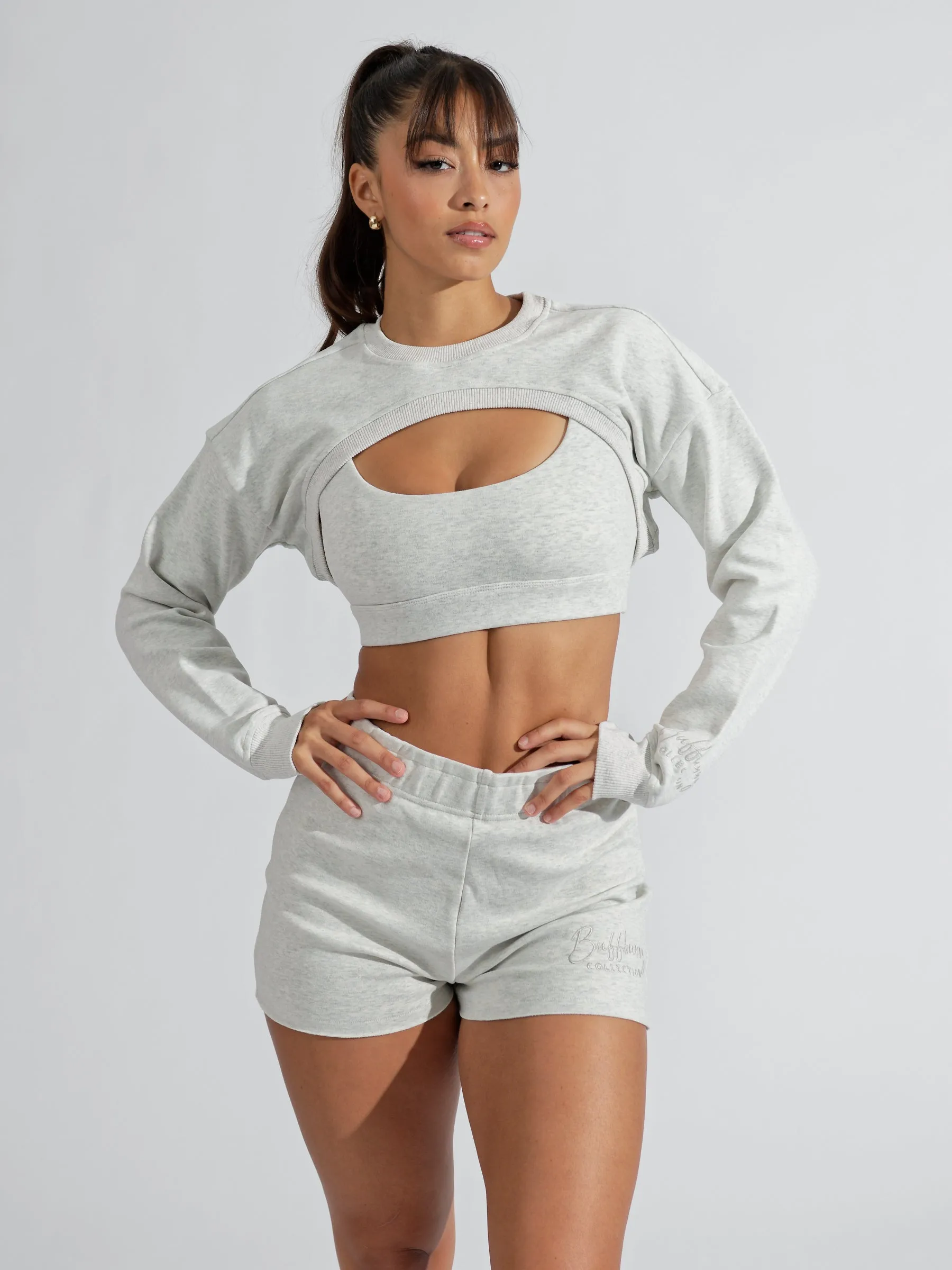 Cloud Bolero Shrug - Heather Grey