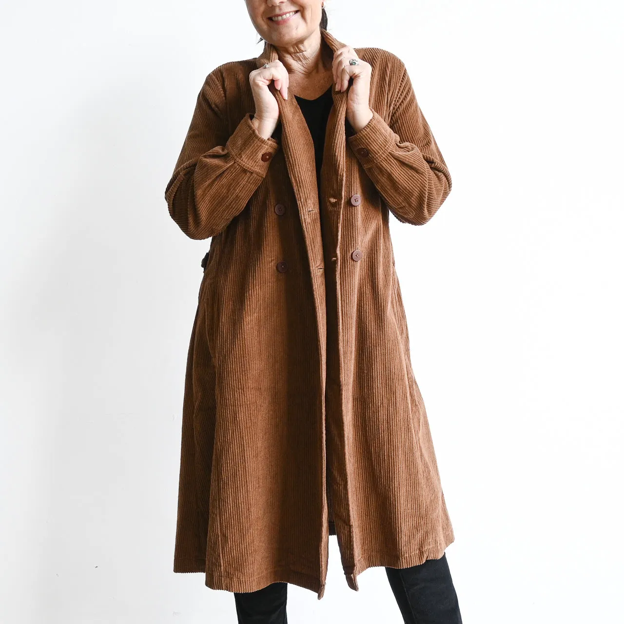 Corduroy Trench Coat by Orientique Australia - 22910