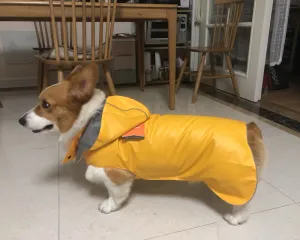 Dolamoon pet dog raincoat, waterproof and moisture-proof, small dog cloak and hooded raincoat