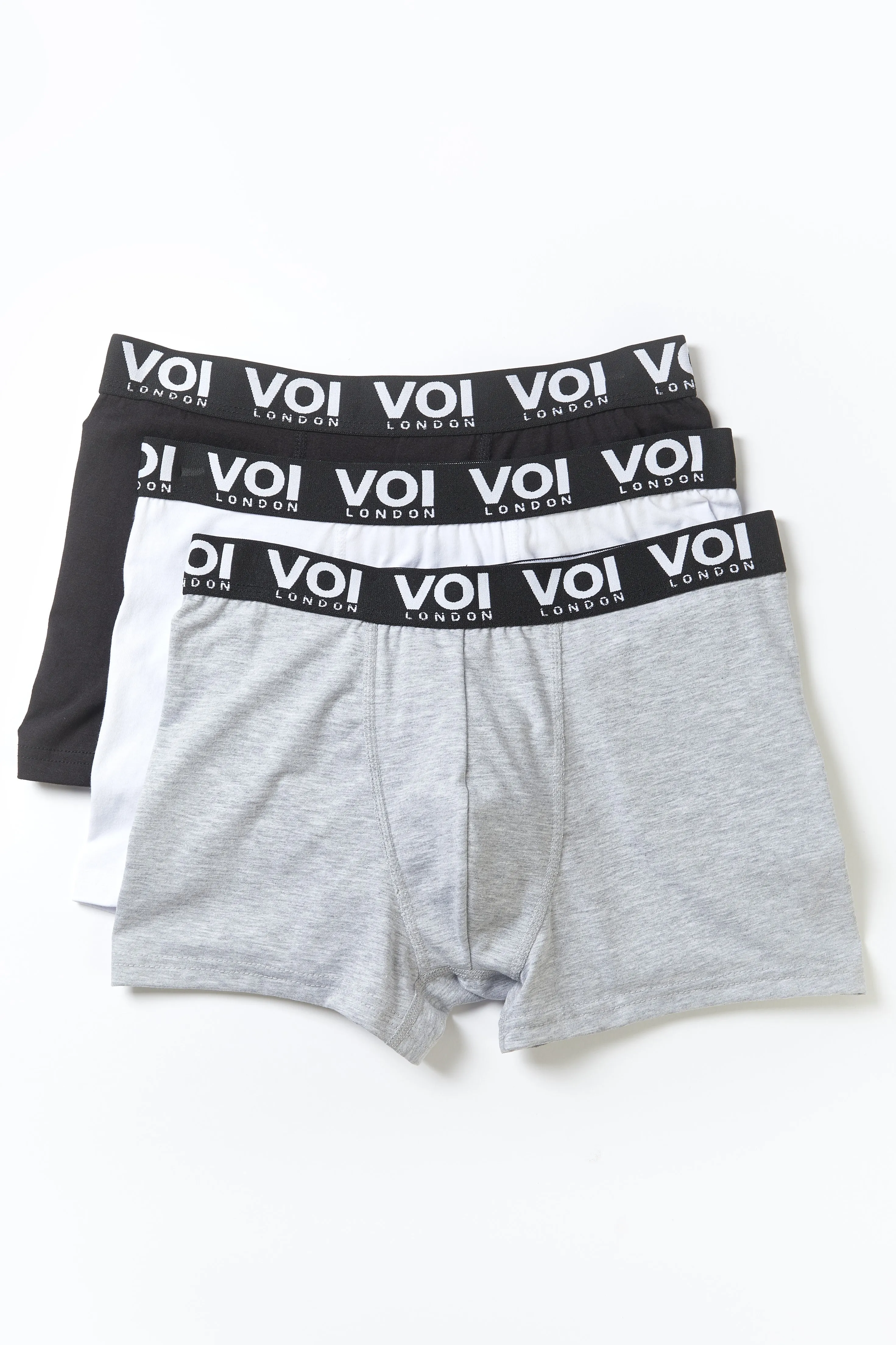 Eastmoor 3 Pack Boxers - Black / White / Grey