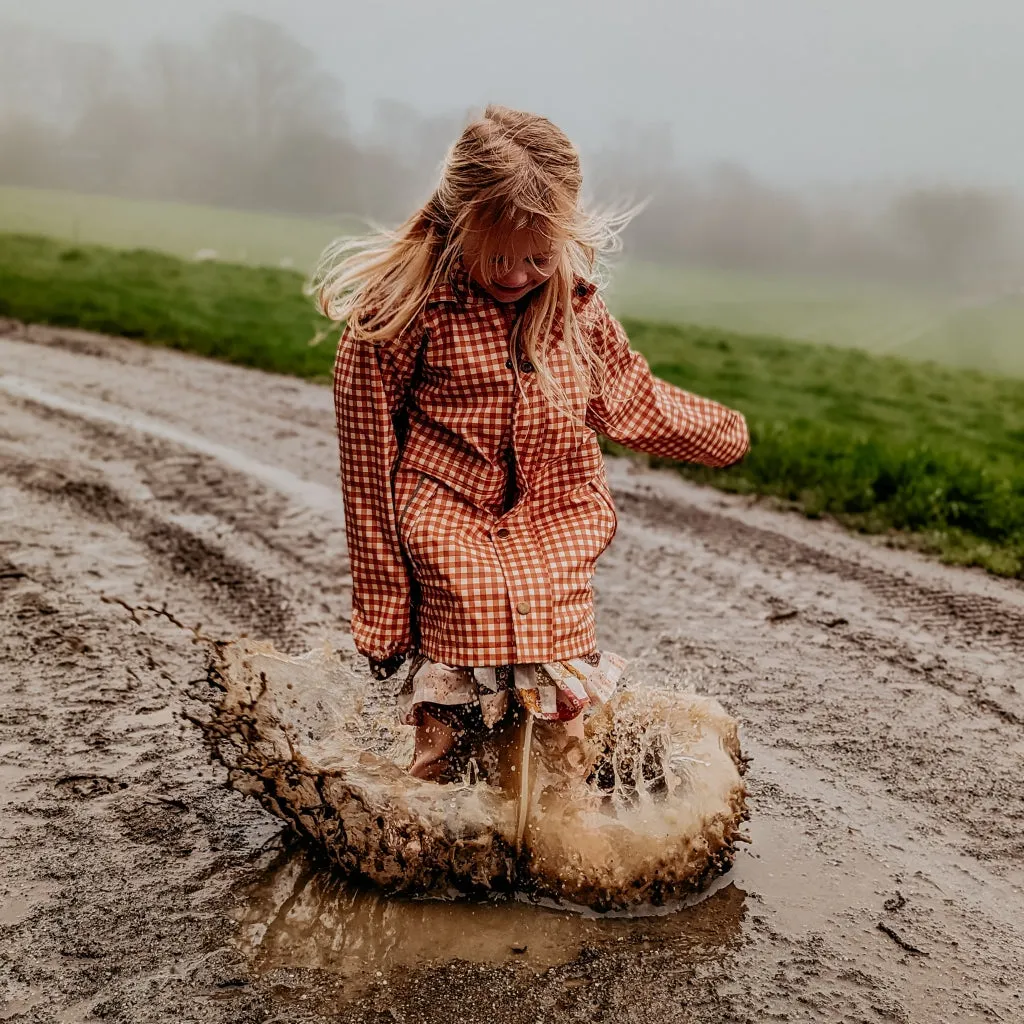 Fishtail Raincoat - Sienna Gingham