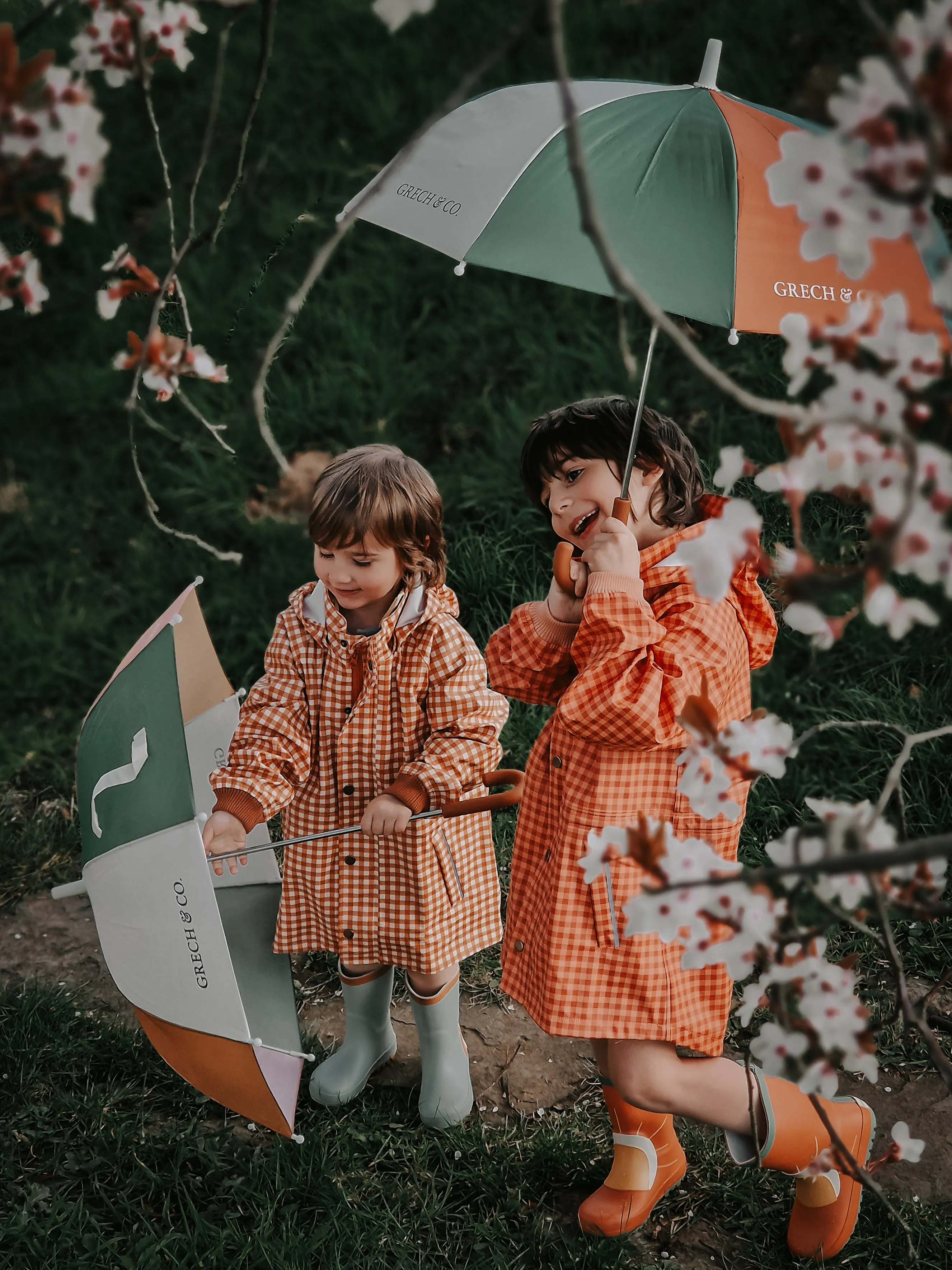 Fishtail Raincoat - Sunset Gingham