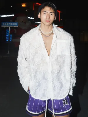 Fuzzy White Oversized Jacket