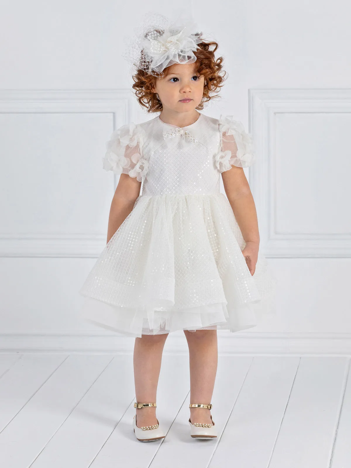 Girl's baptism total dress & Bolero - BASHFUL