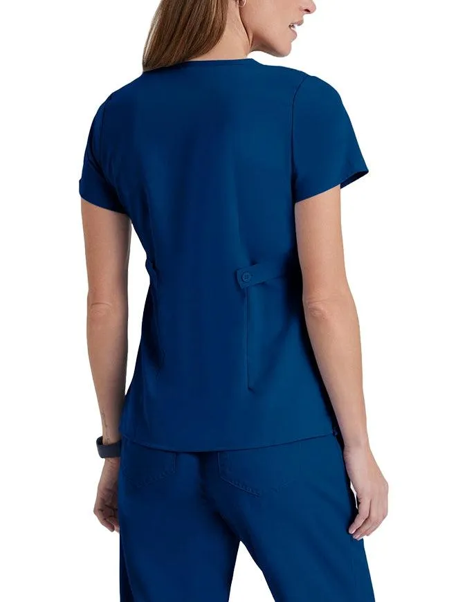 Grey's Anatomy 25.5 Inch Women's Mock Wrap Nurse Scrub Top