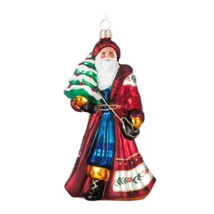 Hallmark 2024 Santa Claus Glass Limited Quantity Ornament