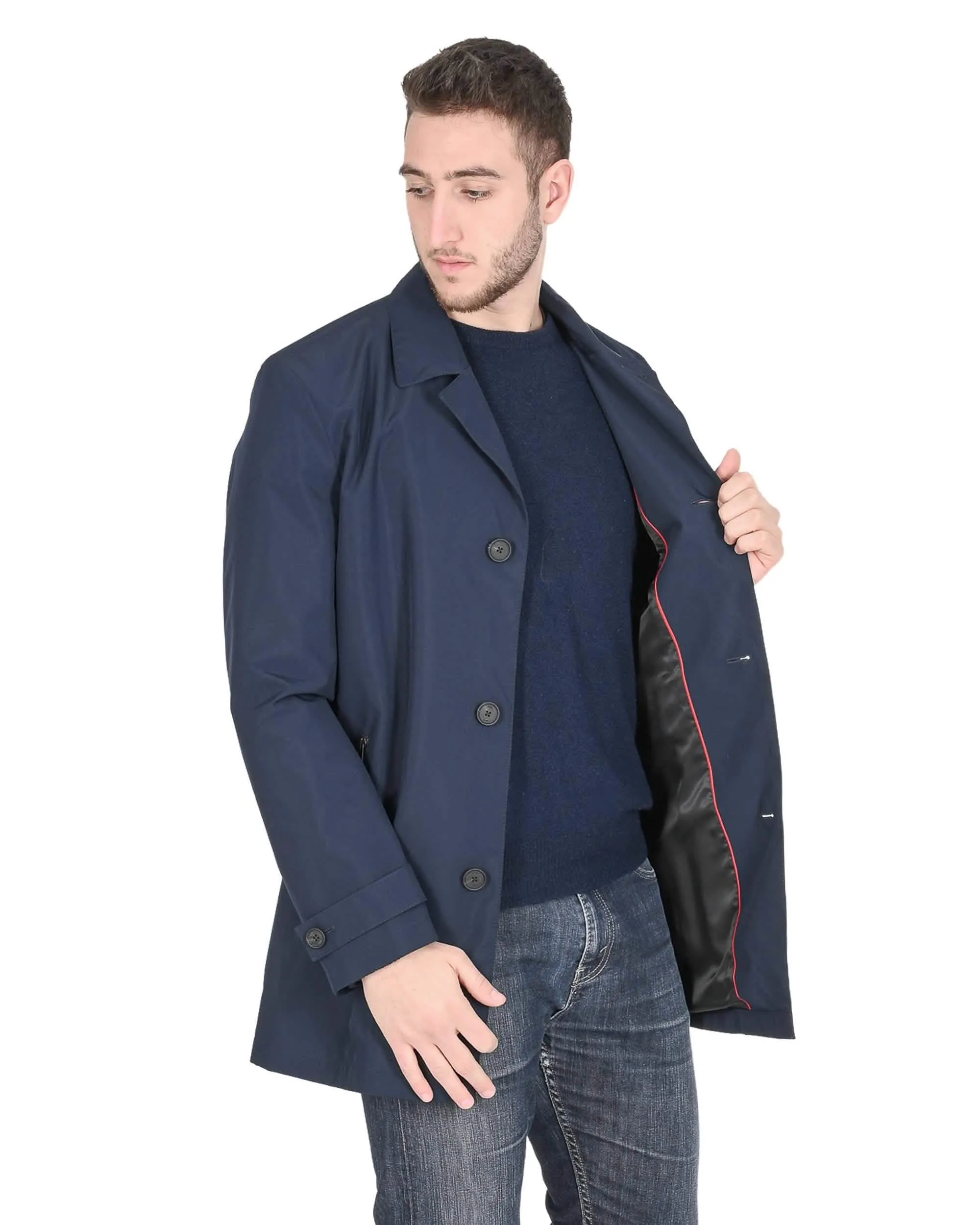 Hugo Boss Men's Elegant Dark Blue Outerwear Coat 50454042 405