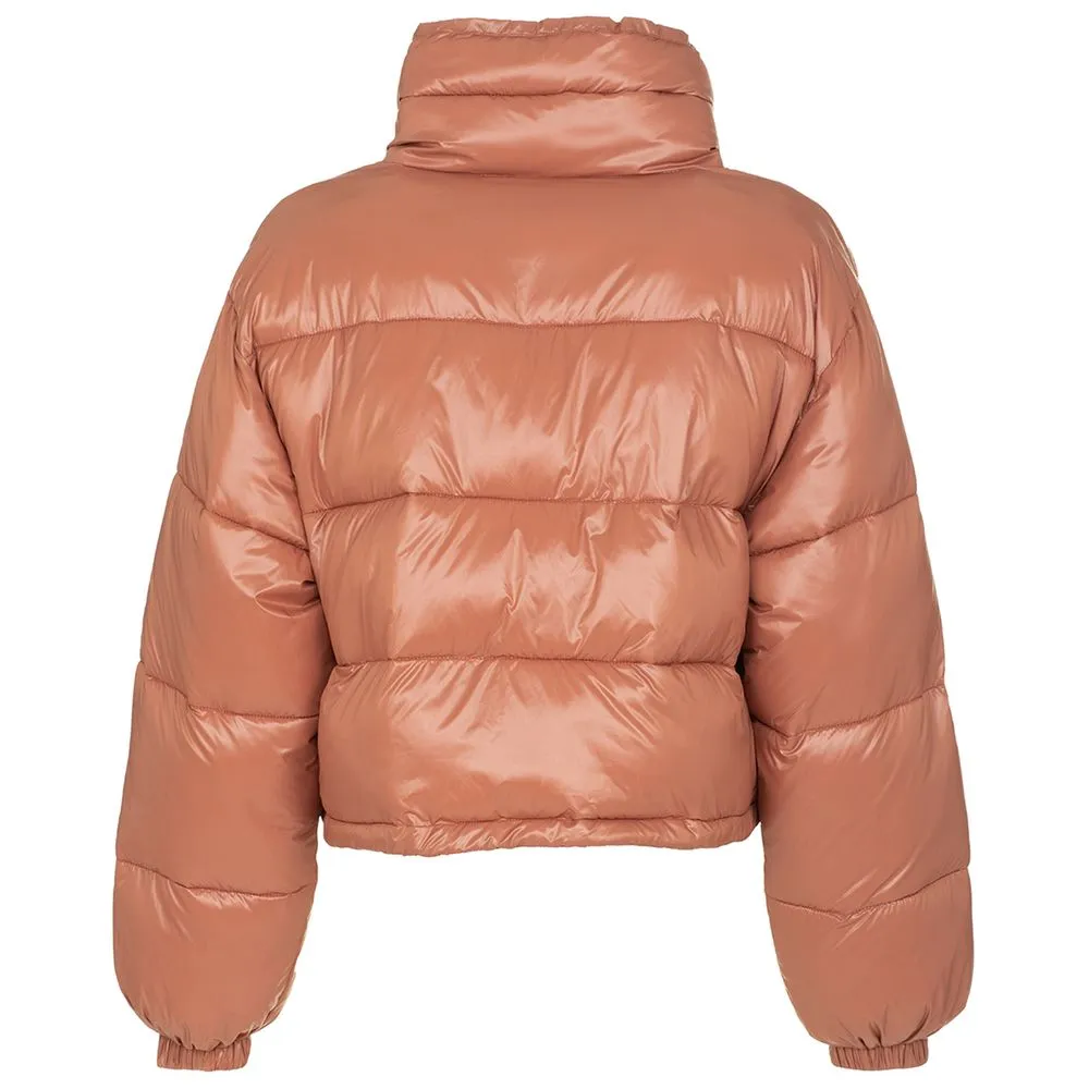 Imperfect Chic Pink Polyamide Short Down Jacket