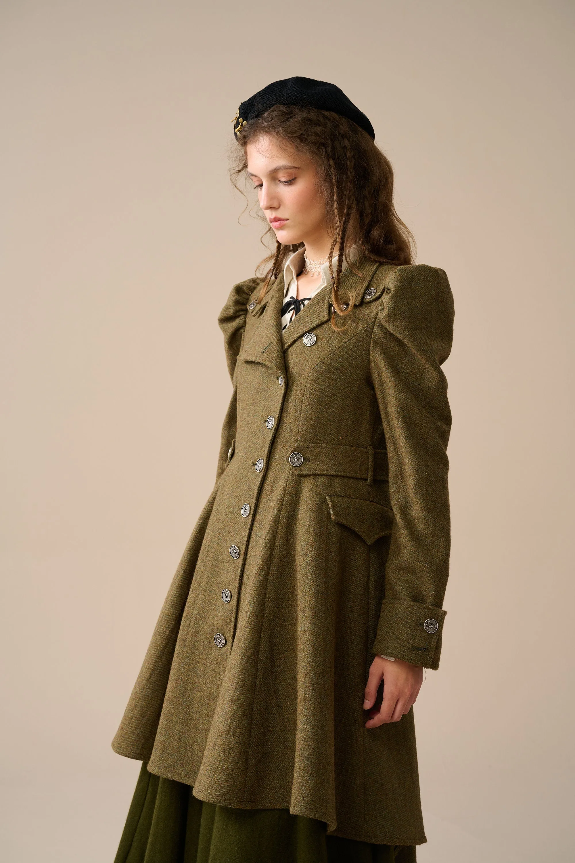 Jade 22 | Belted vintage wool coat