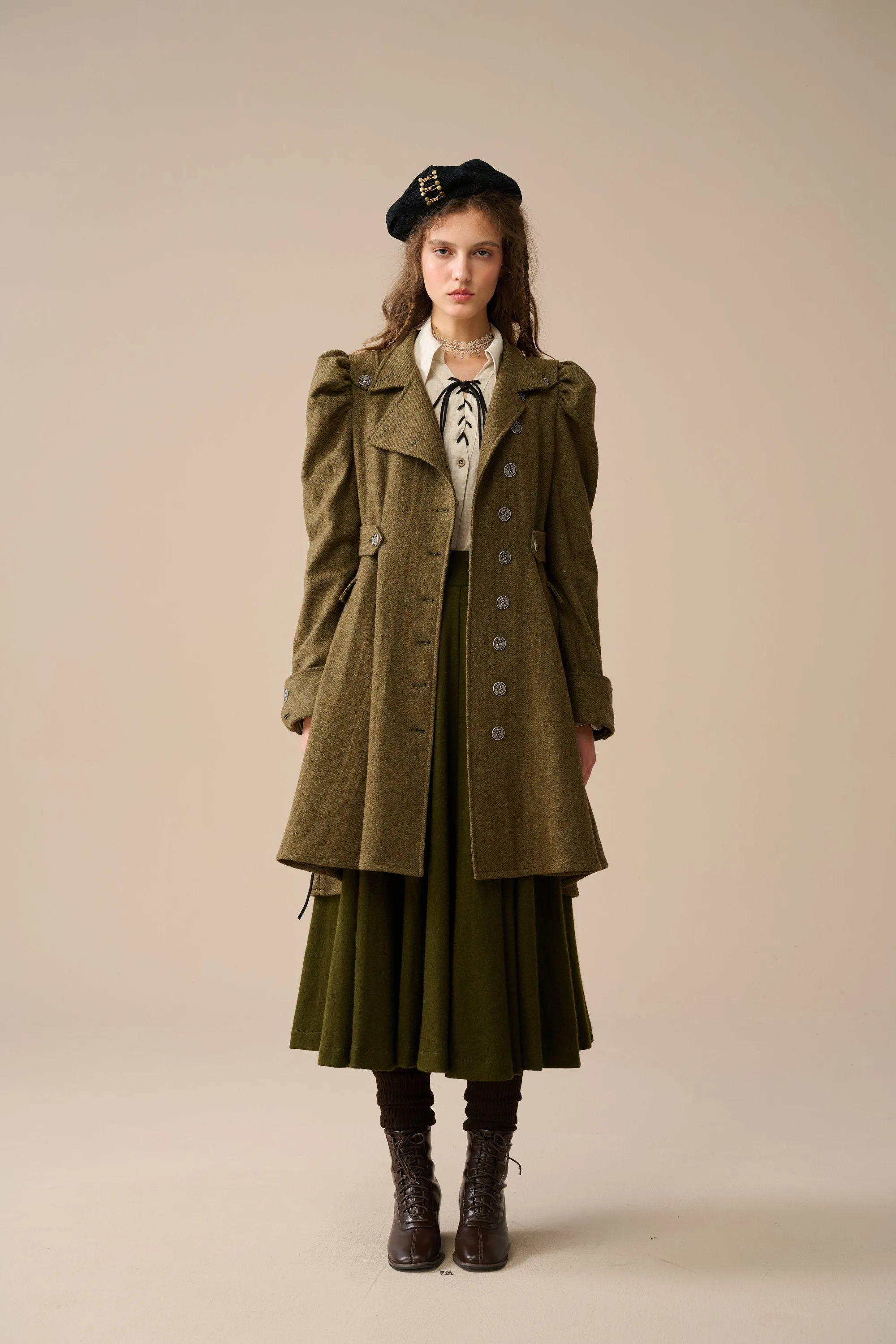 Jade 22 | Belted vintage wool coat