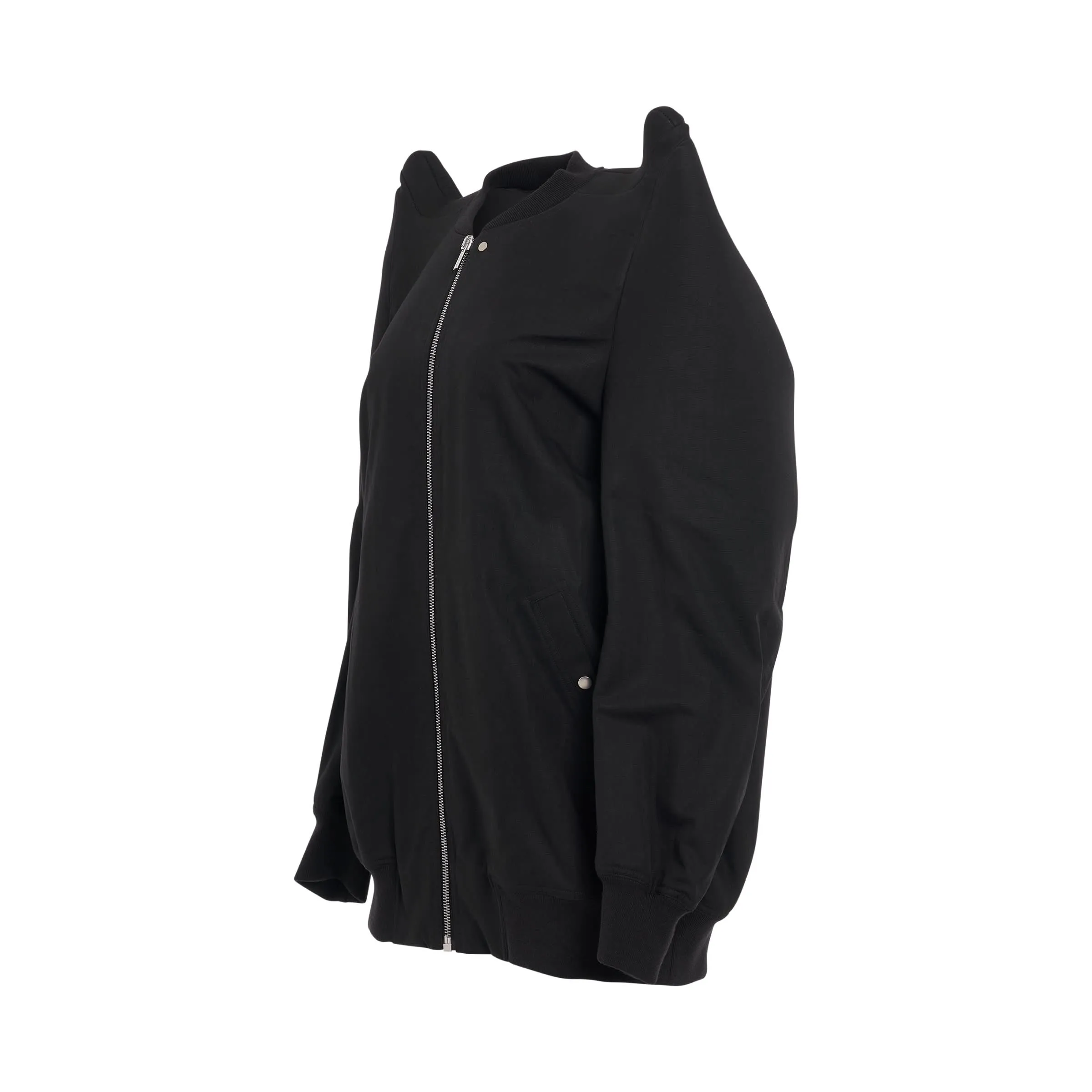 Jumbo Tech Flight Woven Bomber Jacket in Black