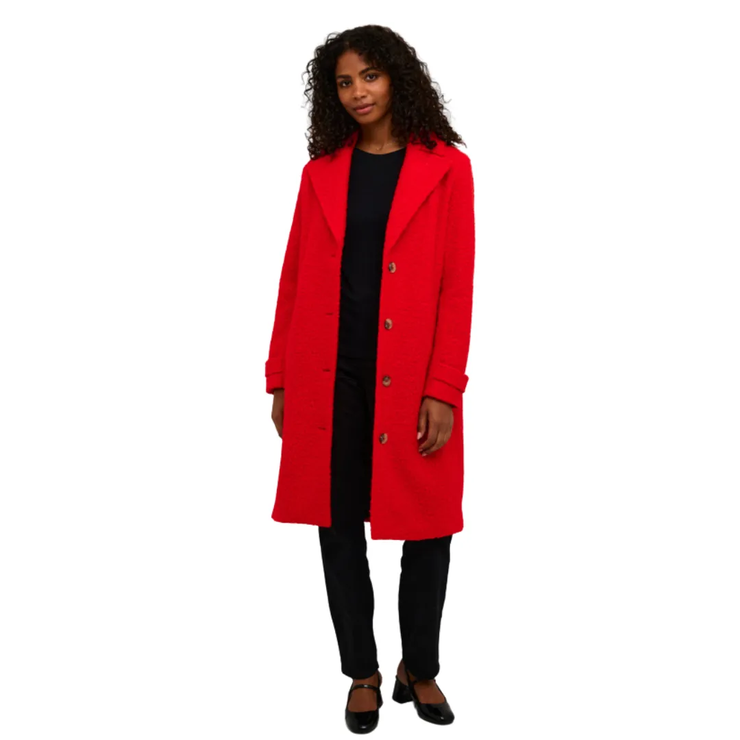 Kaffe Womens Anne Coat Fiery Red