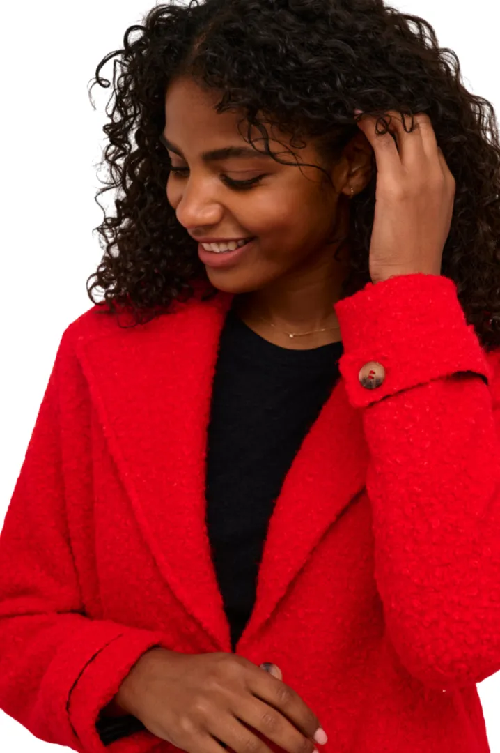 Kaffe Womens Anne Coat Fiery Red