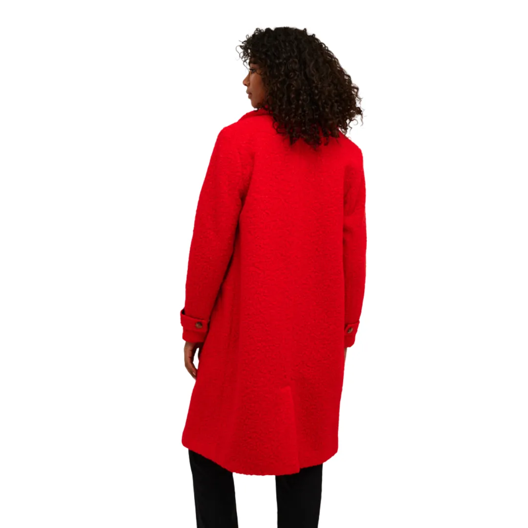 Kaffe Womens Anne Coat Fiery Red