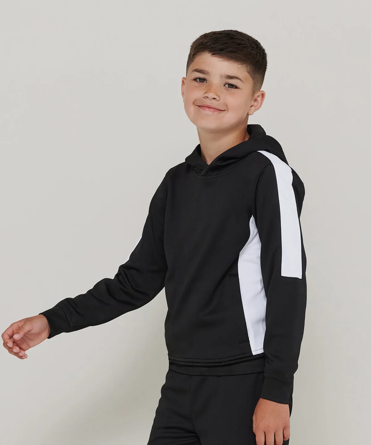 Kids team hoodie | Black/Gunmetal Grey