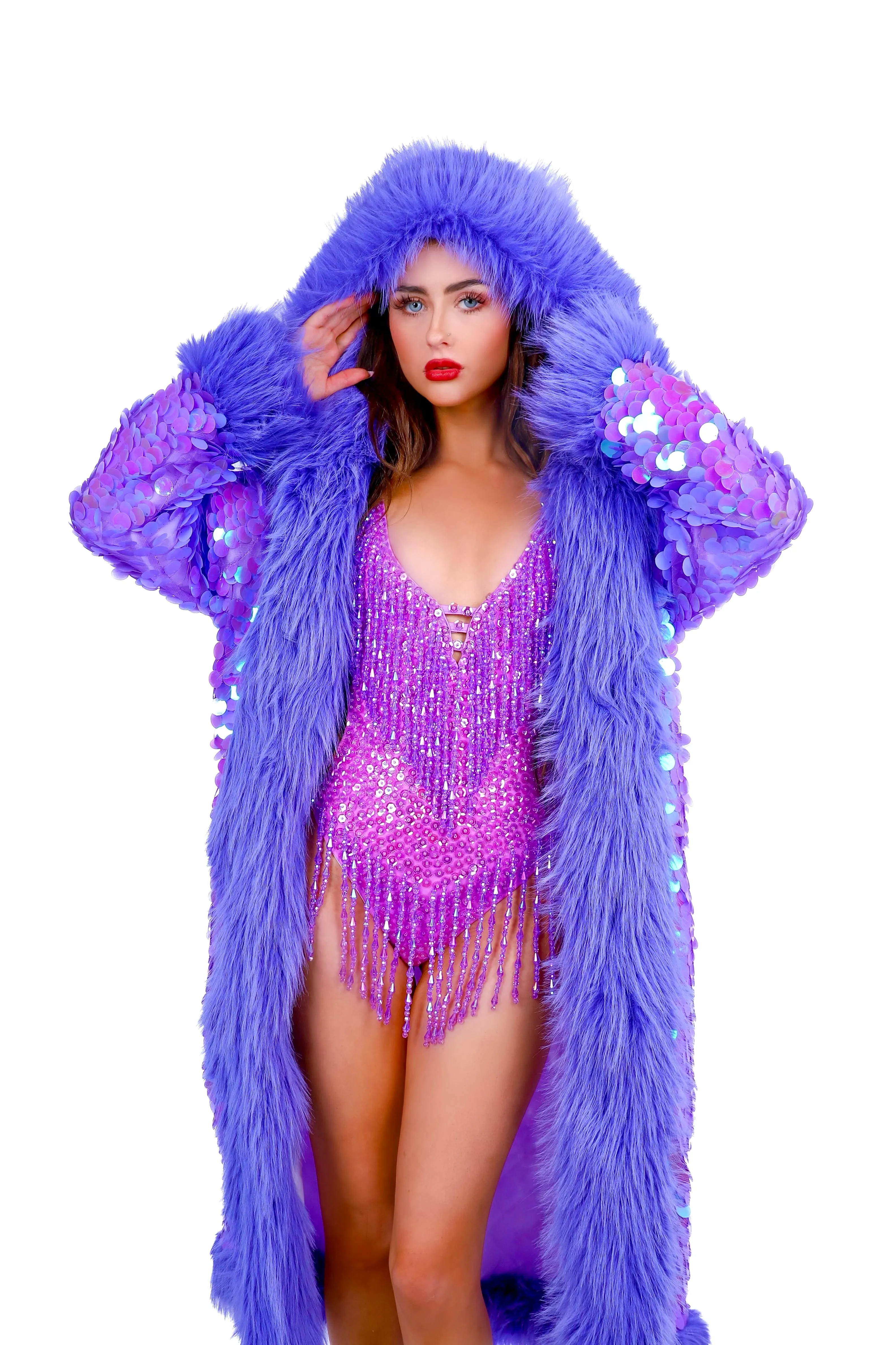 Lavender Disco Fuzzy Jacket