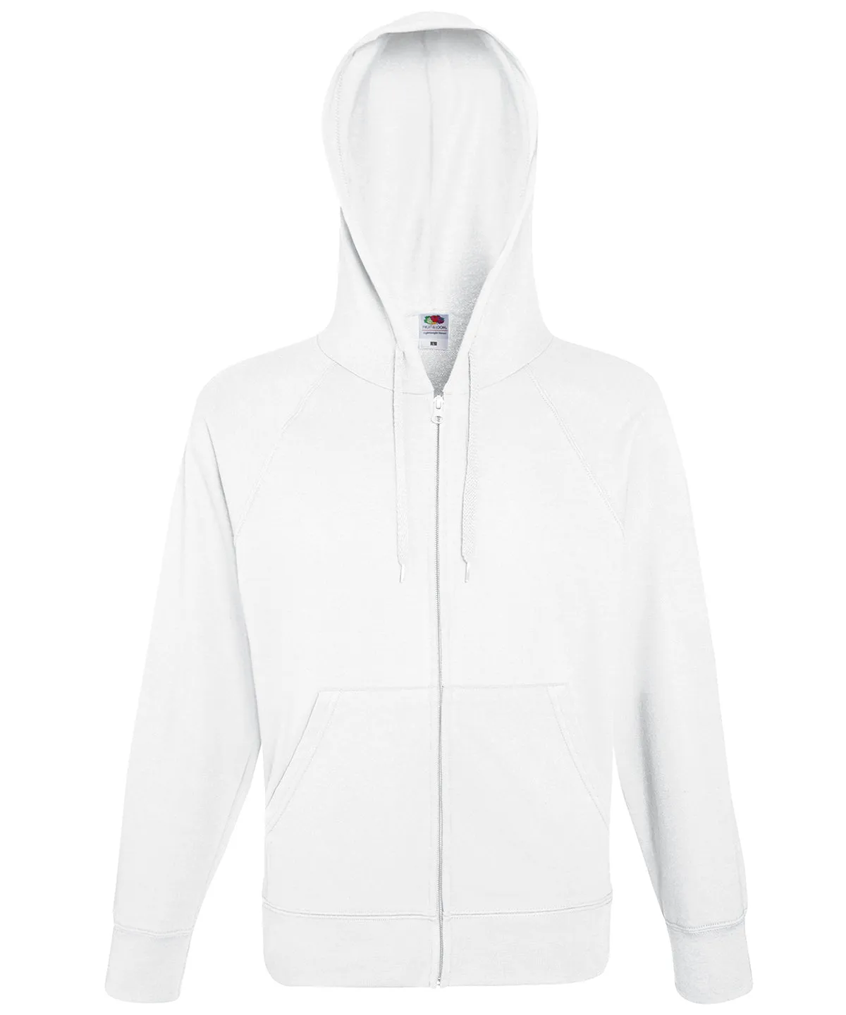 Lightweight hooded sweatshirt jacket | White