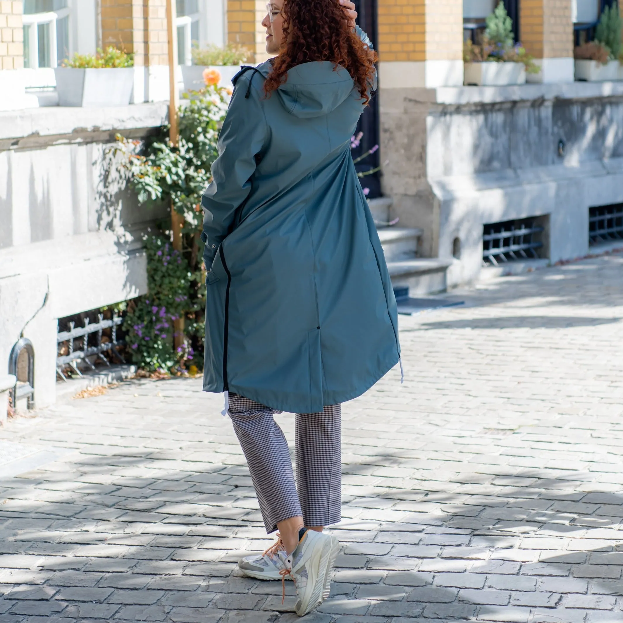 Maium Raincoat or Poncho Blue Grey