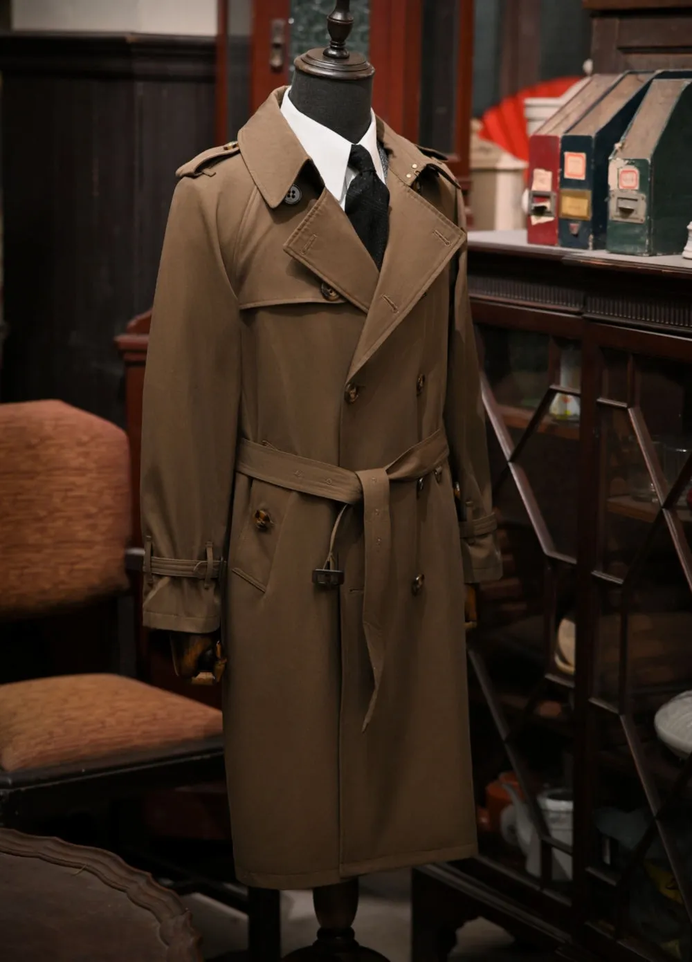 Men's Long Trench Coat