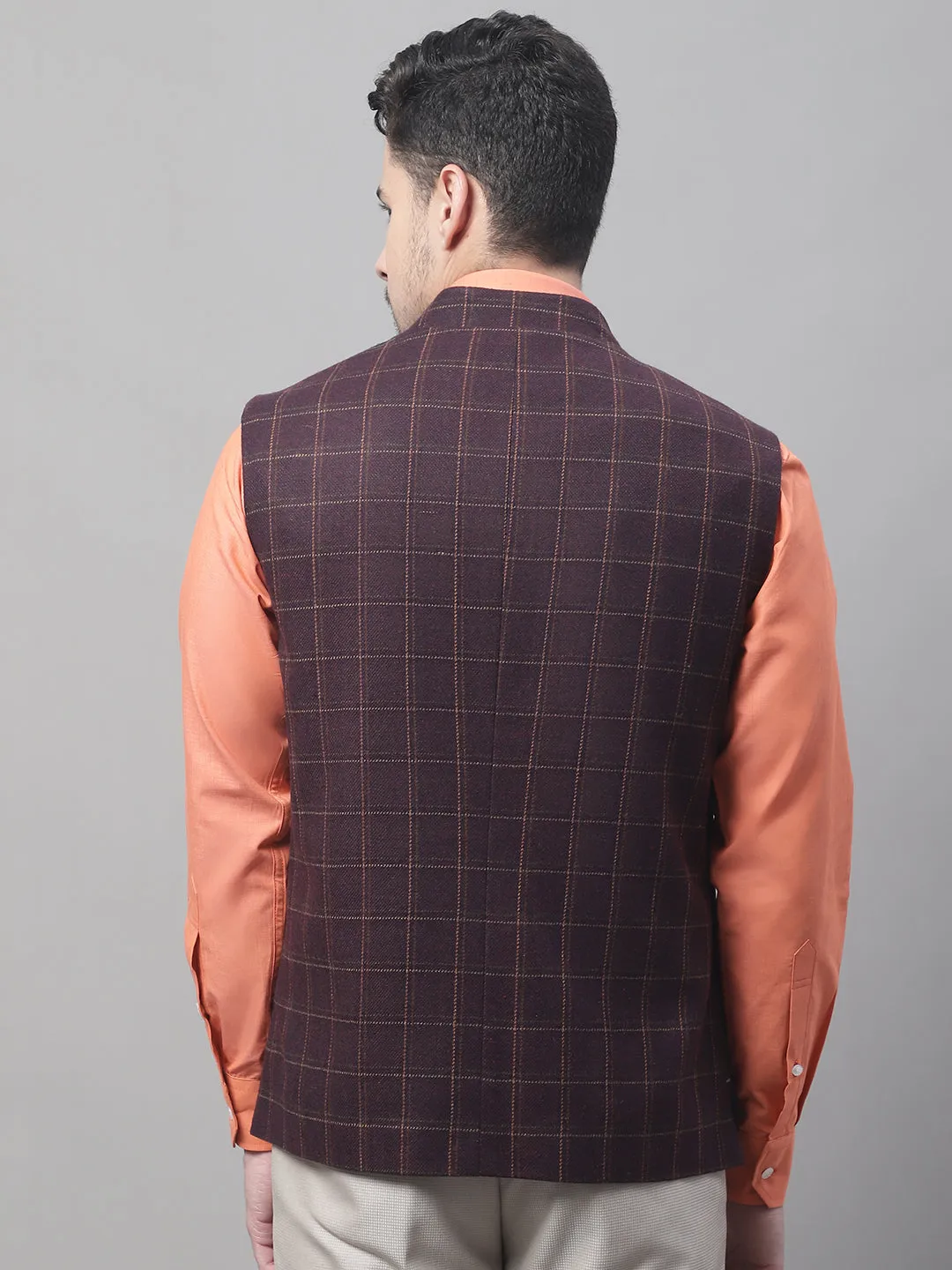 Men's Wine Waist Coat