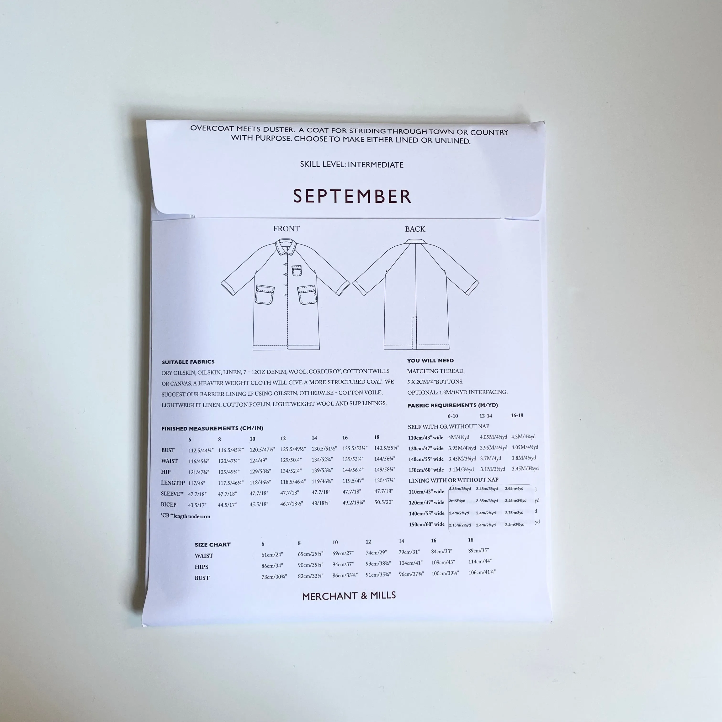 Merchant & Mills Pattern : September