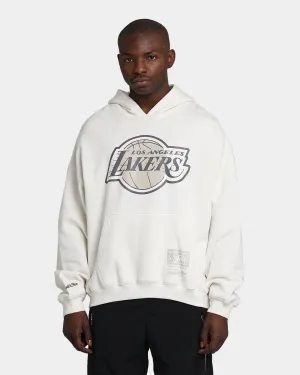 Mitchell & Ness Los Angeles Lakers Bleach Logo Hoodie Unbleached