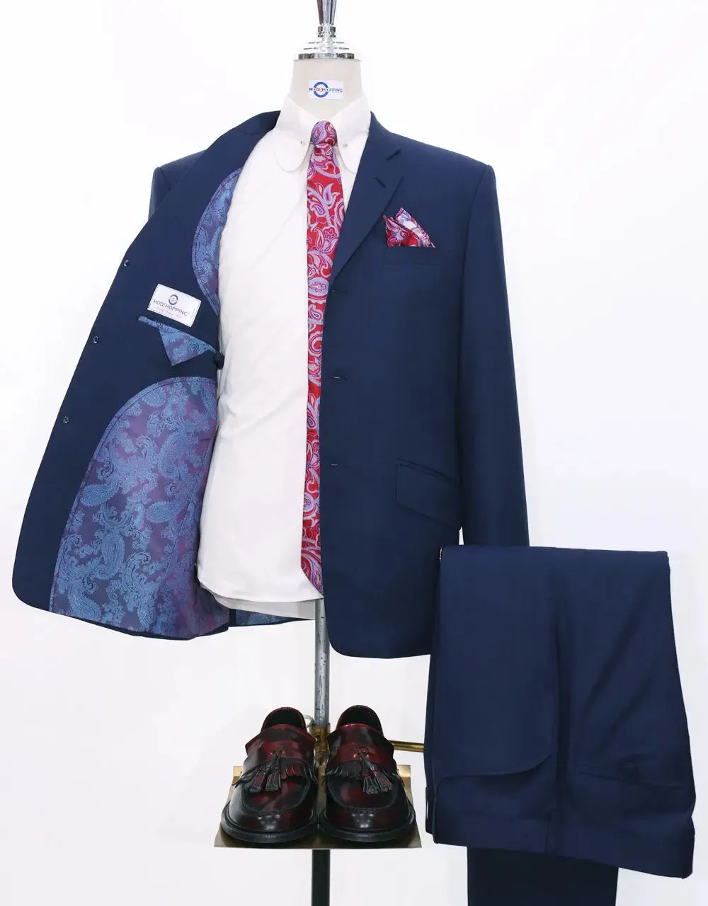 Mod Suit - Pale Navy Blue Suit