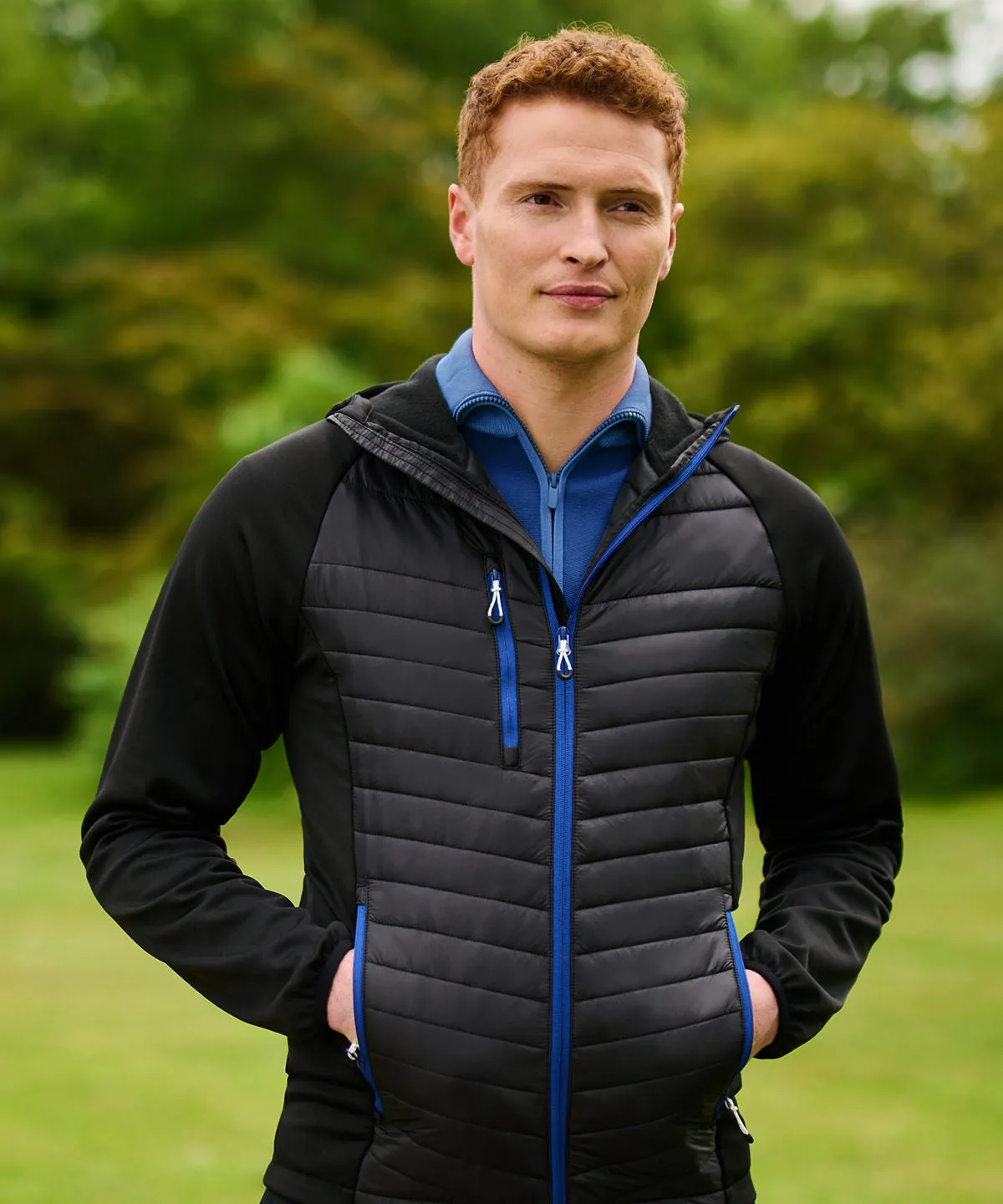 Navigate hybrid hooded jacket | Navy/French Blue