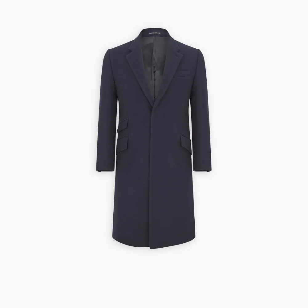 Navy Lambswool Joseph Overcoat