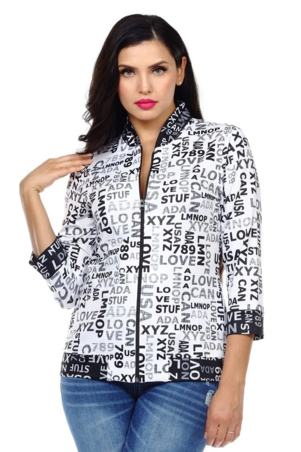 New Label Jacket 88483BW Black/White